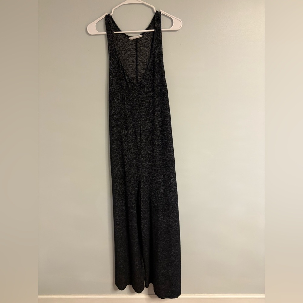 Double Zero Charcoal Knit Jumpsuit